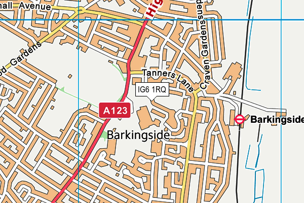 IG6 1RQ map - OS VectorMap District (Ordnance Survey) IG6 1RQ map - OS VectorMap District (Ordnance Survey)