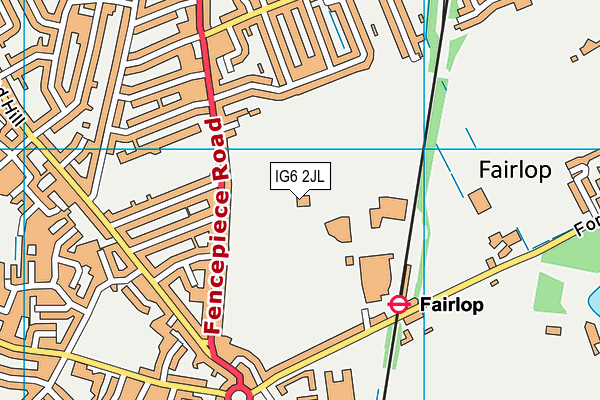 IG6 2JL map - OS VectorMap District (Ordnance Survey) IG6 2JL map - OS VectorMap District (Ordnance Survey)