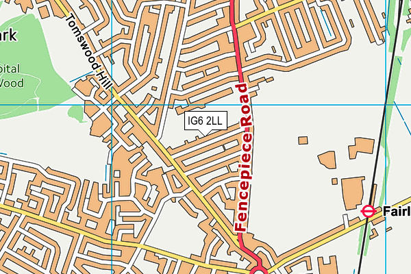 IG6 2LL map - OS VectorMap District (Ordnance Survey) IG6 2LL map - OS VectorMap District (Ordnance Survey)