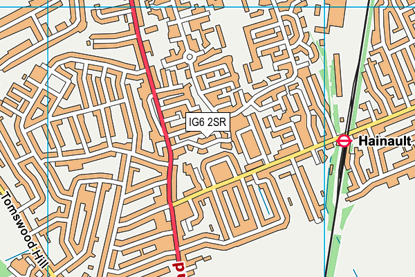 IG6 2SR map - OS VectorMap District (Ordnance Survey) IG6 2SR map - OS VectorMap District (Ordnance Survey)
