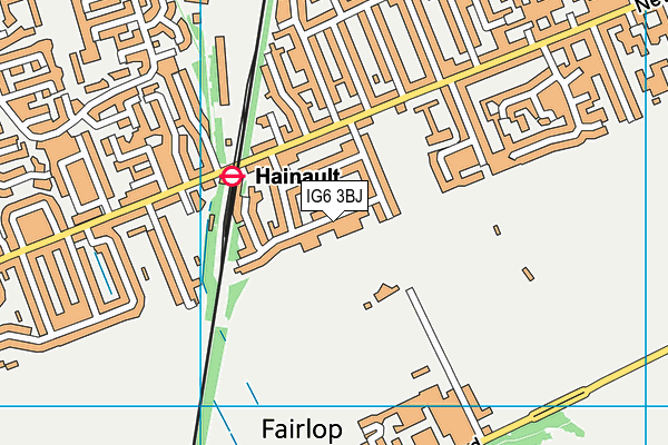 IG6 3BJ map - OS VectorMap District (Ordnance Survey) IG6 3BJ map - OS VectorMap District (Ordnance Survey)