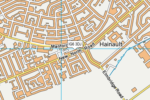 IG6 3DJ map - OS VectorMap District (Ordnance Survey) IG6 3DJ map - OS VectorMap District (Ordnance Survey)