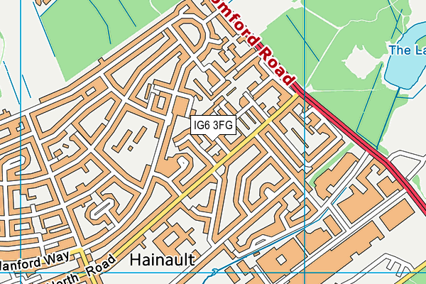 IG6 3FG map - OS VectorMap District (Ordnance Survey) IG6 3FG map - OS VectorMap District (Ordnance Survey)