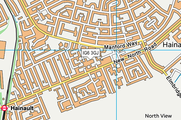 IG6 3GJ map - OS VectorMap District (Ordnance Survey) IG6 3GJ map - OS VectorMap District (Ordnance Survey)