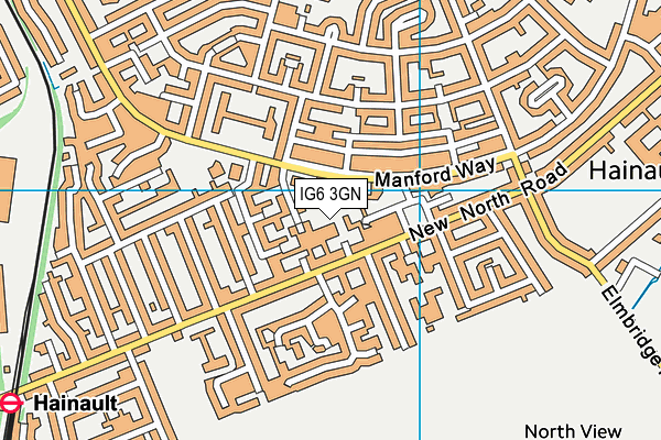 IG6 3GN map - OS VectorMap District (Ordnance Survey) IG6 3GN map - OS VectorMap District (Ordnance Survey)