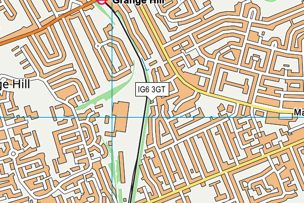 IG6 3GT map - OS VectorMap District (Ordnance Survey) IG6 3GT map - OS VectorMap District (Ordnance Survey)