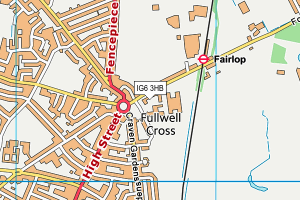 IG6 3HB map - OS VectorMap District (Ordnance Survey) IG6 3HB map - OS VectorMap District (Ordnance Survey)
