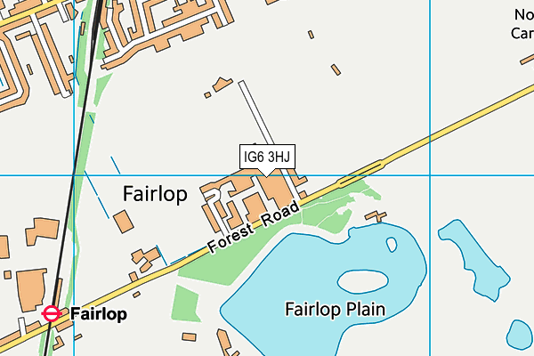 IG6 3HJ map - OS VectorMap District (Ordnance Survey)