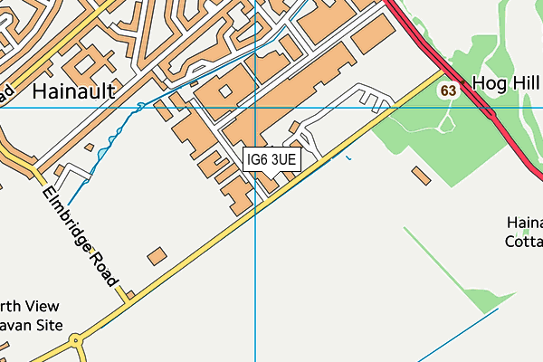 IG6 3UE map - OS VectorMap District (Ordnance Survey) IG6 3UE map - OS VectorMap District (Ordnance Survey)