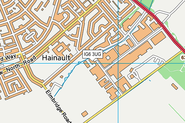 IG6 3UG map - OS VectorMap District (Ordnance Survey) IG6 3UG map - OS VectorMap District (Ordnance Survey)