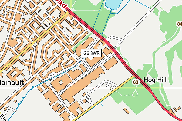 IG6 3WR map - OS VectorMap District (Ordnance Survey) IG6 3WR map - OS VectorMap District (Ordnance Survey)