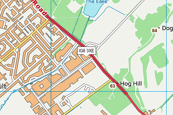 IG6 3XE map - OS VectorMap District (Ordnance Survey) IG6 3XE map - OS VectorMap District (Ordnance Survey)