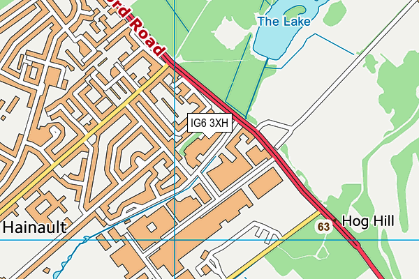 IG6 3XH map - OS VectorMap District (Ordnance Survey) IG6 3XH map - OS VectorMap District (Ordnance Survey)