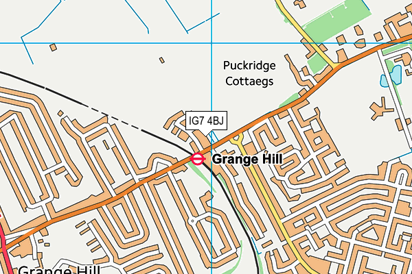 IG7 4BJ map - OS VectorMap District (Ordnance Survey) IG7 4BJ map - OS VectorMap District (Ordnance Survey)