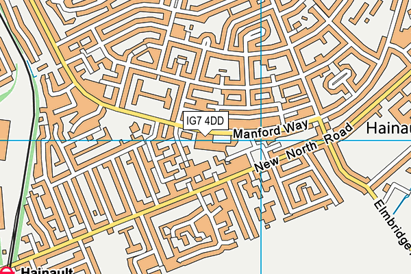 IG7 4DD map - OS VectorMap District (Ordnance Survey) IG7 4DD map - OS VectorMap District (Ordnance Survey)