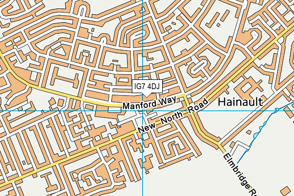 IG7 4DJ map - OS VectorMap District (Ordnance Survey) IG7 4DJ map - OS VectorMap District (Ordnance Survey)