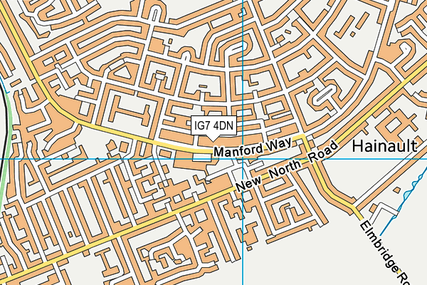 IG7 4DN map - OS VectorMap District (Ordnance Survey) IG7 4DN map - OS VectorMap District (Ordnance Survey)