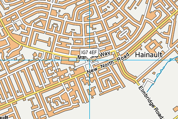 IG7 4EF map - OS VectorMap District (Ordnance Survey) IG7 4EF map - OS VectorMap District (Ordnance Survey)
