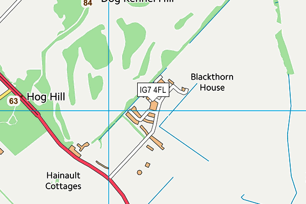 IG7 4FL map - OS VectorMap District (Ordnance Survey) IG7 4FL map - OS VectorMap District (Ordnance Survey)