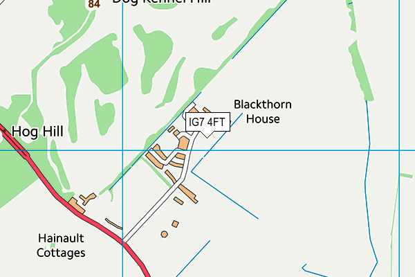 IG7 4FT map - OS VectorMap District (Ordnance Survey) IG7 4FT map - OS VectorMap District (Ordnance Survey)