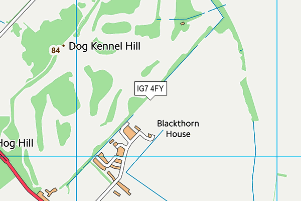 IG7 4FY map - OS VectorMap District (Ordnance Survey) IG7 4FY map - OS VectorMap District (Ordnance Survey)