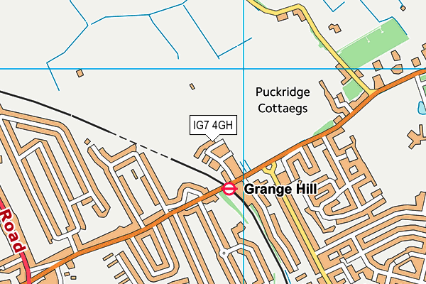 IG7 4GH map - OS VectorMap District (Ordnance Survey) IG7 4GH map - OS VectorMap District (Ordnance Survey)