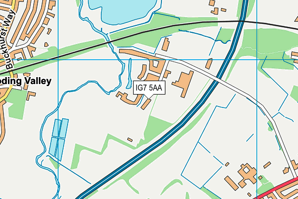 IG7 5AA map - OS VectorMap District (Ordnance Survey) IG7 5AA map - OS VectorMap District (Ordnance Survey)