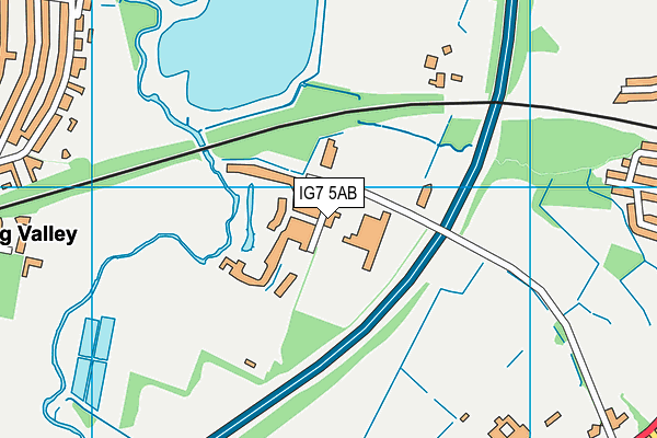 IG7 5AB map - OS VectorMap District (Ordnance Survey) IG7 5AB map - OS VectorMap District (Ordnance Survey)