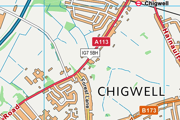 IG7 5BH map - OS VectorMap District (Ordnance Survey) IG7 5BH map - OS VectorMap District (Ordnance Survey)