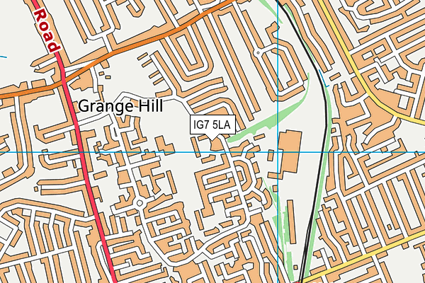 IG7 5LA map - OS VectorMap District (Ordnance Survey) IG7 5LA map - OS VectorMap District (Ordnance Survey)