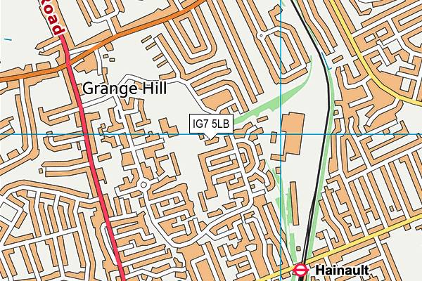 IG7 5LB map - OS VectorMap District (Ordnance Survey)