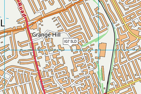 IG7 5LD map - OS VectorMap District (Ordnance Survey) IG7 5LD map - OS VectorMap District (Ordnance Survey)