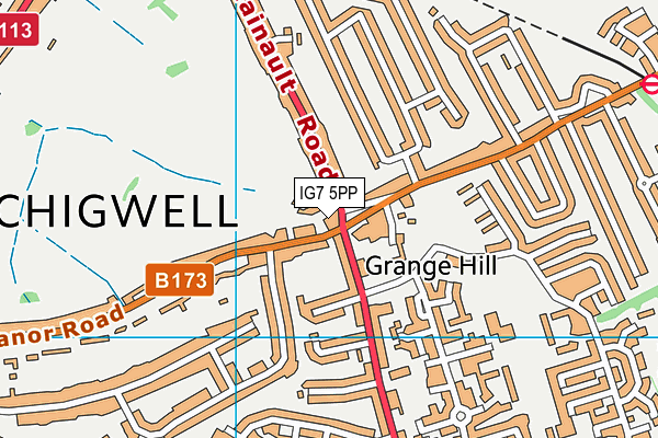 IG7 5PP map - OS VectorMap District (Ordnance Survey) IG7 5PP map - OS VectorMap District (Ordnance Survey)