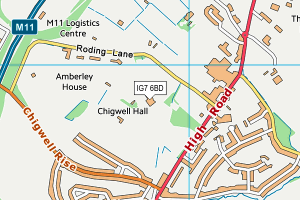 IG7 6BD map - OS VectorMap District (Ordnance Survey) IG7 6BD map - OS VectorMap District (Ordnance Survey)