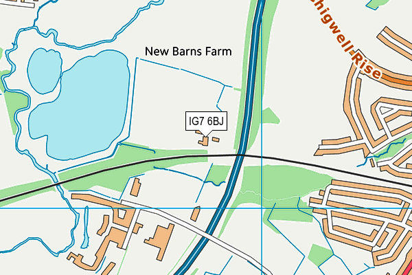 IG7 6BJ map - OS VectorMap District (Ordnance Survey) IG7 6BJ map - OS VectorMap District (Ordnance Survey)
