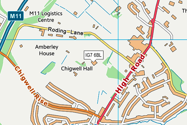 IG7 6BL map - OS VectorMap District (Ordnance Survey) IG7 6BL map - OS VectorMap District (Ordnance Survey)
