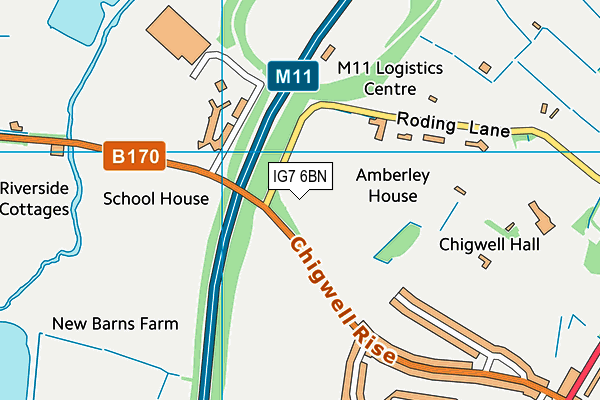 IG7 6BN map - OS VectorMap District (Ordnance Survey) IG7 6BN map - OS VectorMap District (Ordnance Survey)