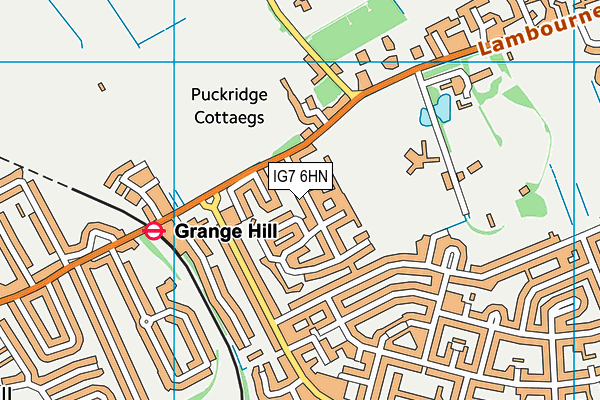 IG7 6HN map - OS VectorMap District (Ordnance Survey)