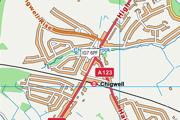 IG7 6PF map - OS VectorMap District (Ordnance Survey) IG7 6PF map - OS VectorMap District (Ordnance Survey)