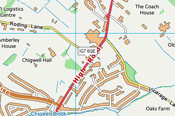 IG7 6QE map - OS VectorMap District (Ordnance Survey) IG7 6QE map - OS VectorMap District (Ordnance Survey)