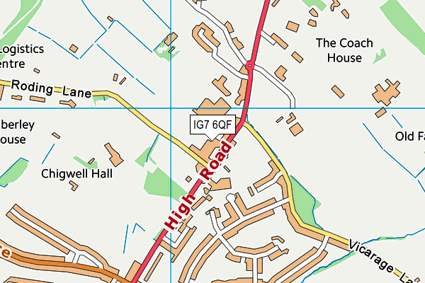 IG7 6QF map - OS VectorMap District (Ordnance Survey) IG7 6QF map - OS VectorMap District (Ordnance Survey)