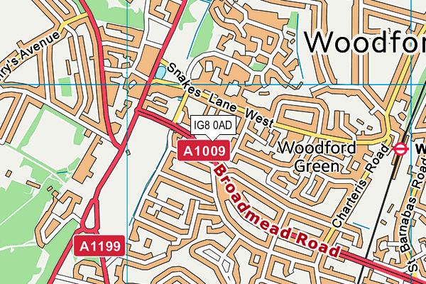IG8 0AD map - OS VectorMap District (Ordnance Survey) IG8 0AD map - OS VectorMap District (Ordnance Survey)
