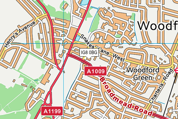 IG8 0BG map - OS VectorMap District (Ordnance Survey) IG8 0BG map - OS VectorMap District (Ordnance Survey)