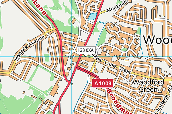 IG8 0XA map - OS VectorMap District (Ordnance Survey) IG8 0XA map - OS VectorMap District (Ordnance Survey)
