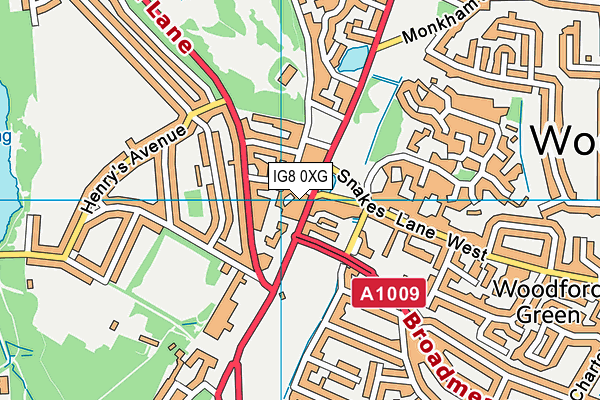 IG8 0XG map - OS VectorMap District (Ordnance Survey) IG8 0XG map - OS VectorMap District (Ordnance Survey)