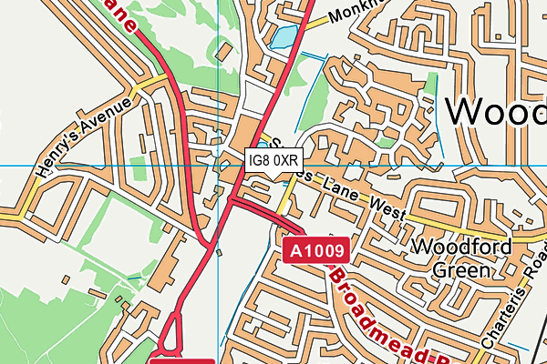 IG8 0XR map - OS VectorMap District (Ordnance Survey) IG8 0XR map - OS VectorMap District (Ordnance Survey)