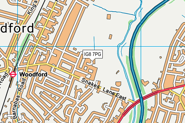 IG8 7PG map - OS VectorMap District (Ordnance Survey) IG8 7PG map - OS VectorMap District (Ordnance Survey)