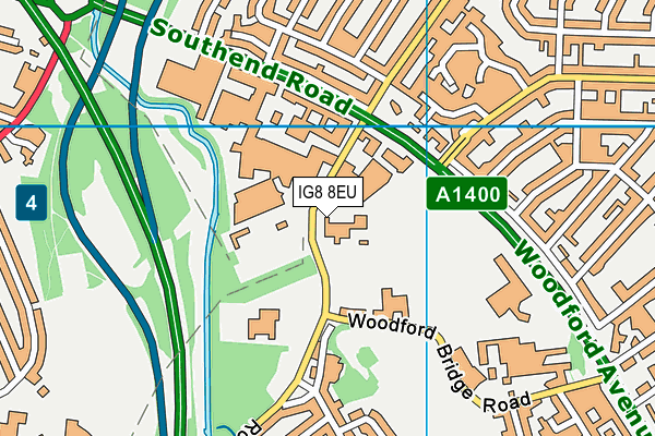 IG8 8EU map - OS VectorMap District (Ordnance Survey) IG8 8EU map - OS VectorMap District (Ordnance Survey)