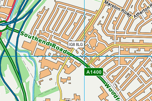 IG8 8LG map - OS VectorMap District (Ordnance Survey) IG8 8LG map - OS VectorMap District (Ordnance Survey)