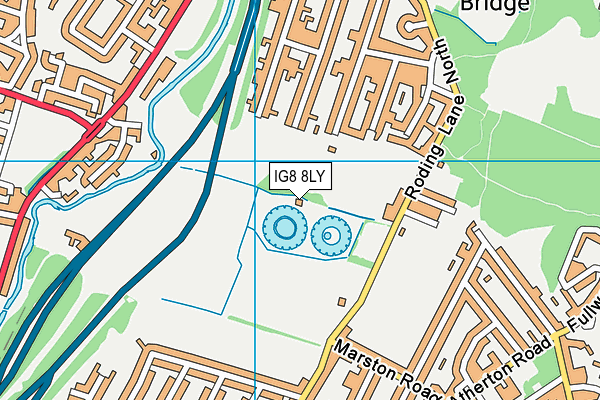 IG8 8LY map - OS VectorMap District (Ordnance Survey) IG8 8LY map - OS VectorMap District (Ordnance Survey)